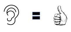 ear equals thumbs-up