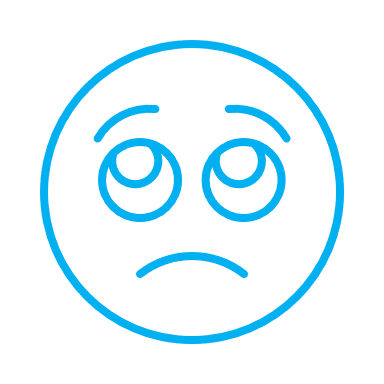 Pleading face outline