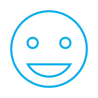 Grinning face outline