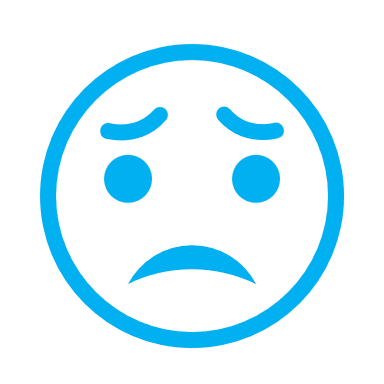 Worried face outline