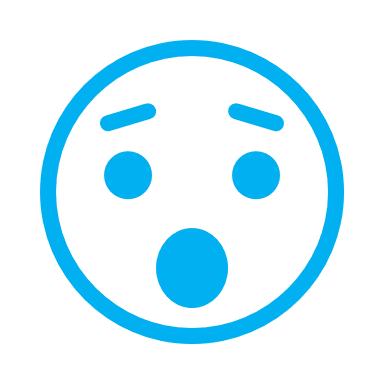 Surprised face outline