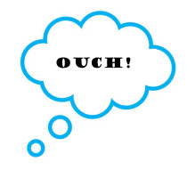 OUCH in thought bubble