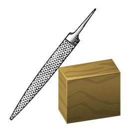 block of wood with rasp